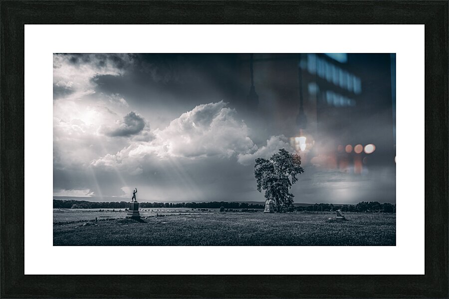 Majestic Tranquility: A Storm at the Angle in Gettysburg Picture Frame print
