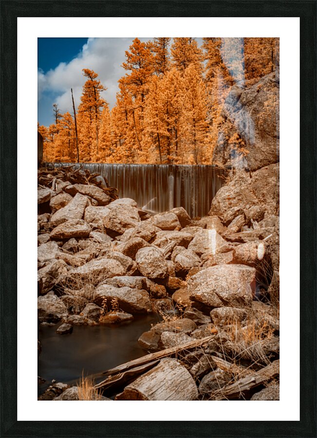 Infrared Elegance: Unveiling the Enchanting Grace Coolidge Creek Picture Frame print
