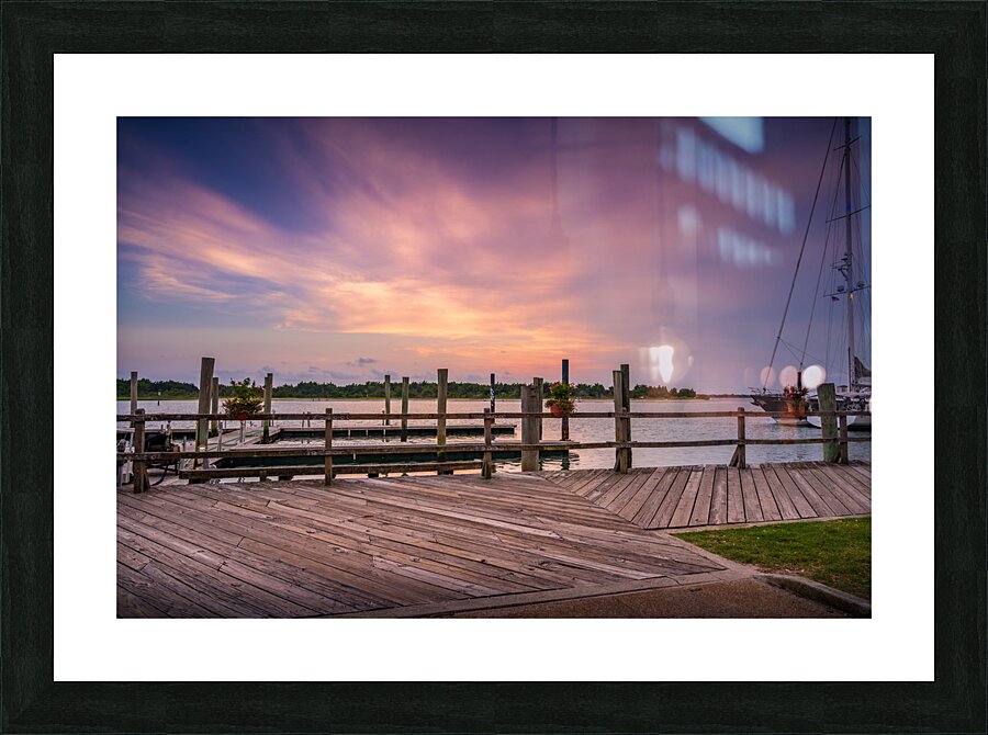 Boardwalk Sernity: A Beaufort North Carolina Sunset Picture Frame print