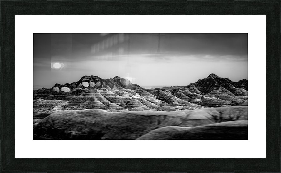 Shadows of the Earth: A Badland Peaks Driveby  Framed Print Print
