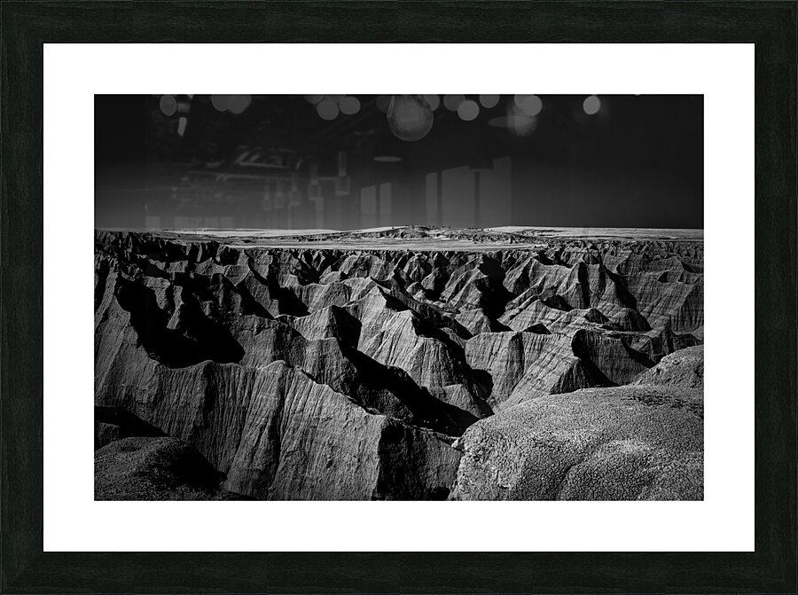 Shadows of the Earth:  A Badlands Vista Picture Frame print