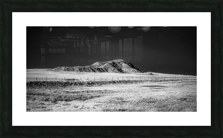 Shadows of the Earth: Lone Hill outside the Badlands  Framed Print Print