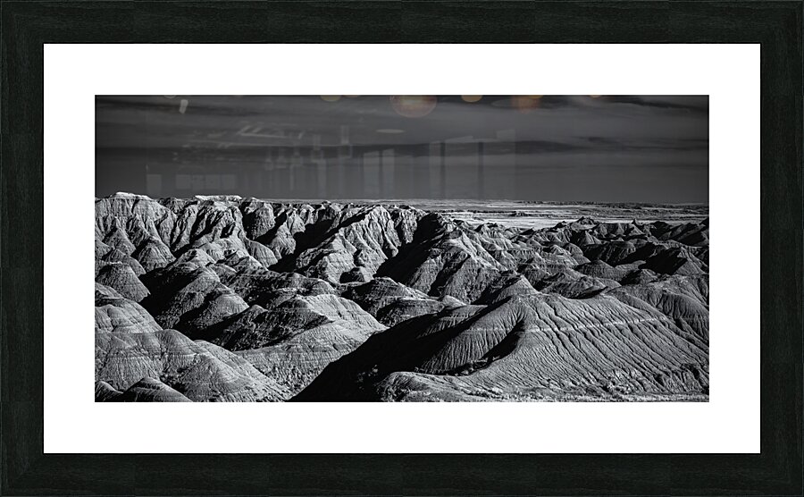 Shadows of the Earth: A Journey Through the Shadows of the Badlands Picture Frame print