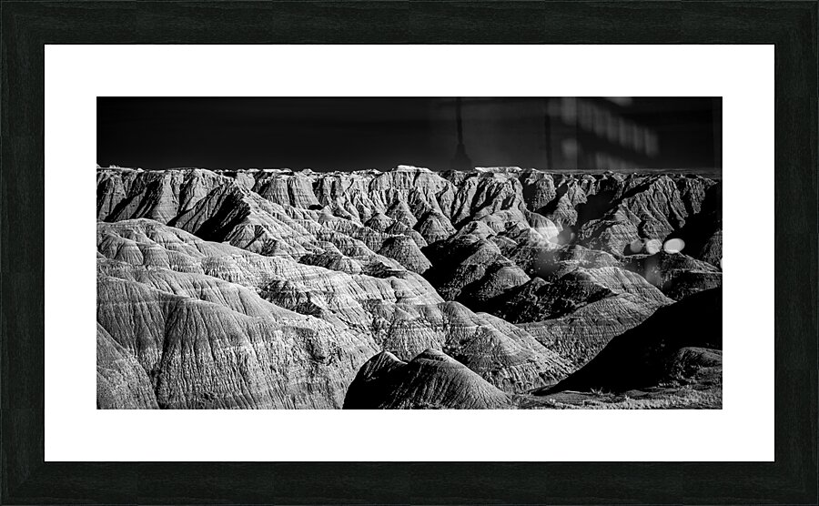 Shadows of the Earth: Ethereal Shadows of the Badlands  Framed Print Print