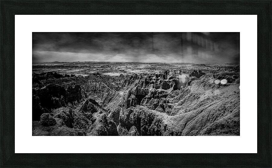Shadows of the Earth: A Canyon Dream in the Badlands  Framed Print Print