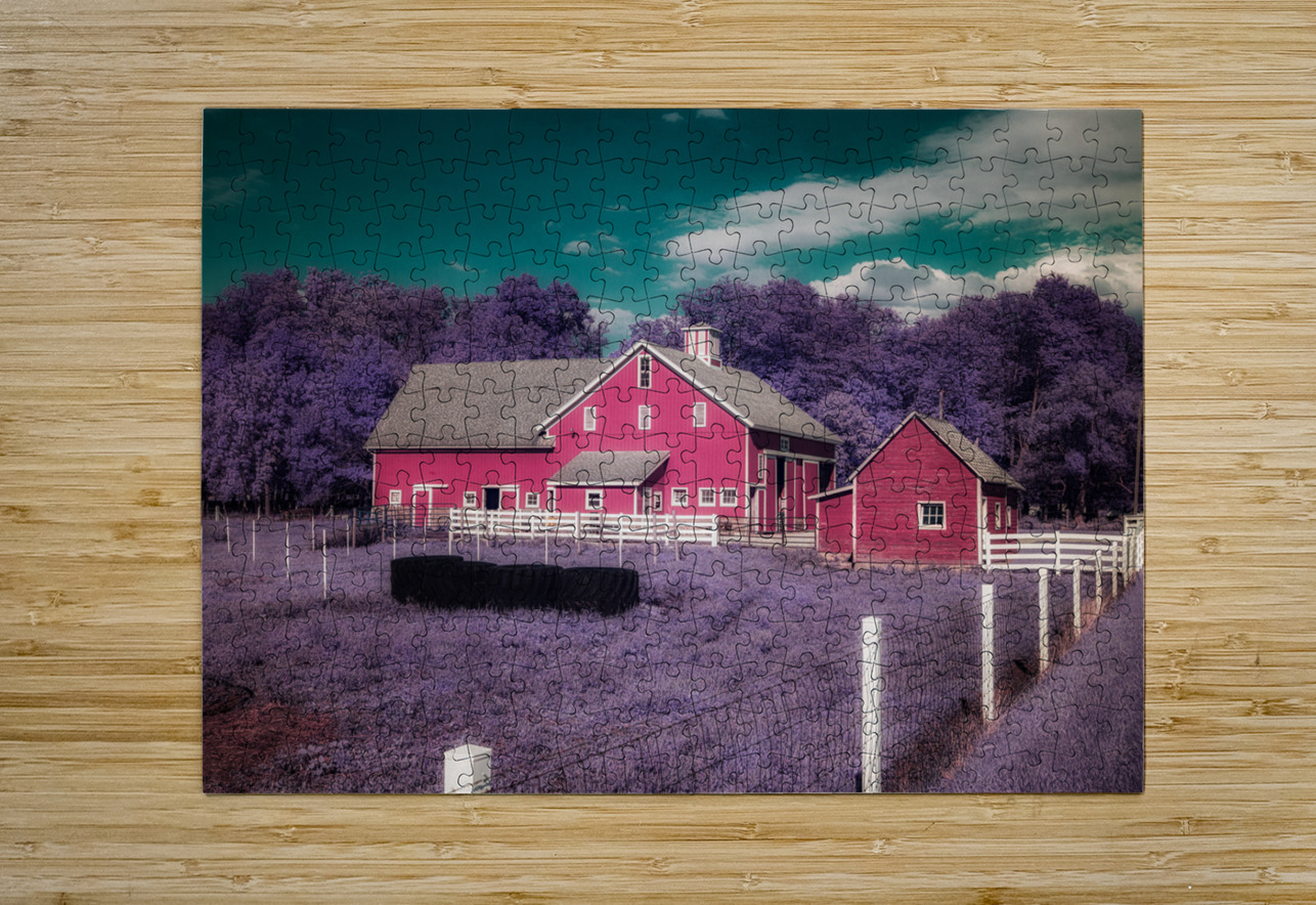 Crimson Haven in a Purple Dream Dream World Images Puzzle printing