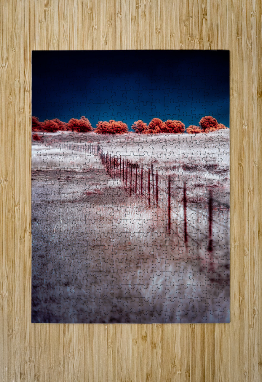 Fence Through a Surreal Horizon Dream World Images Puzzle printing