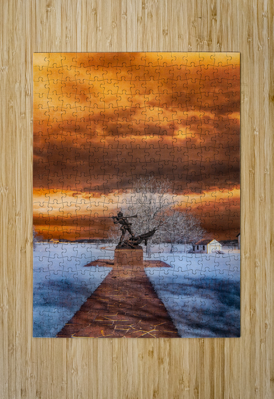 Stormy Determination: Mississippi Monument at Gettysburg Dream World Images Puzzle printing