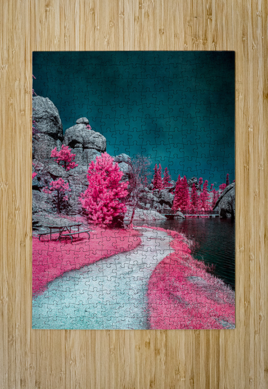 Solitary Trails: Pink Serene Trail Dream World Images Puzzle printing
