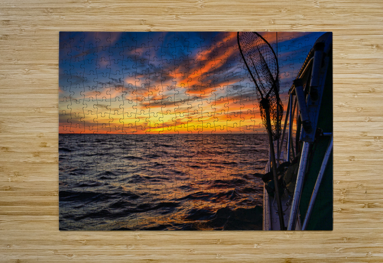 Sailing into Octobers Glow: A Maritime Adventure on the Waves Dream World Images Puzzle printing