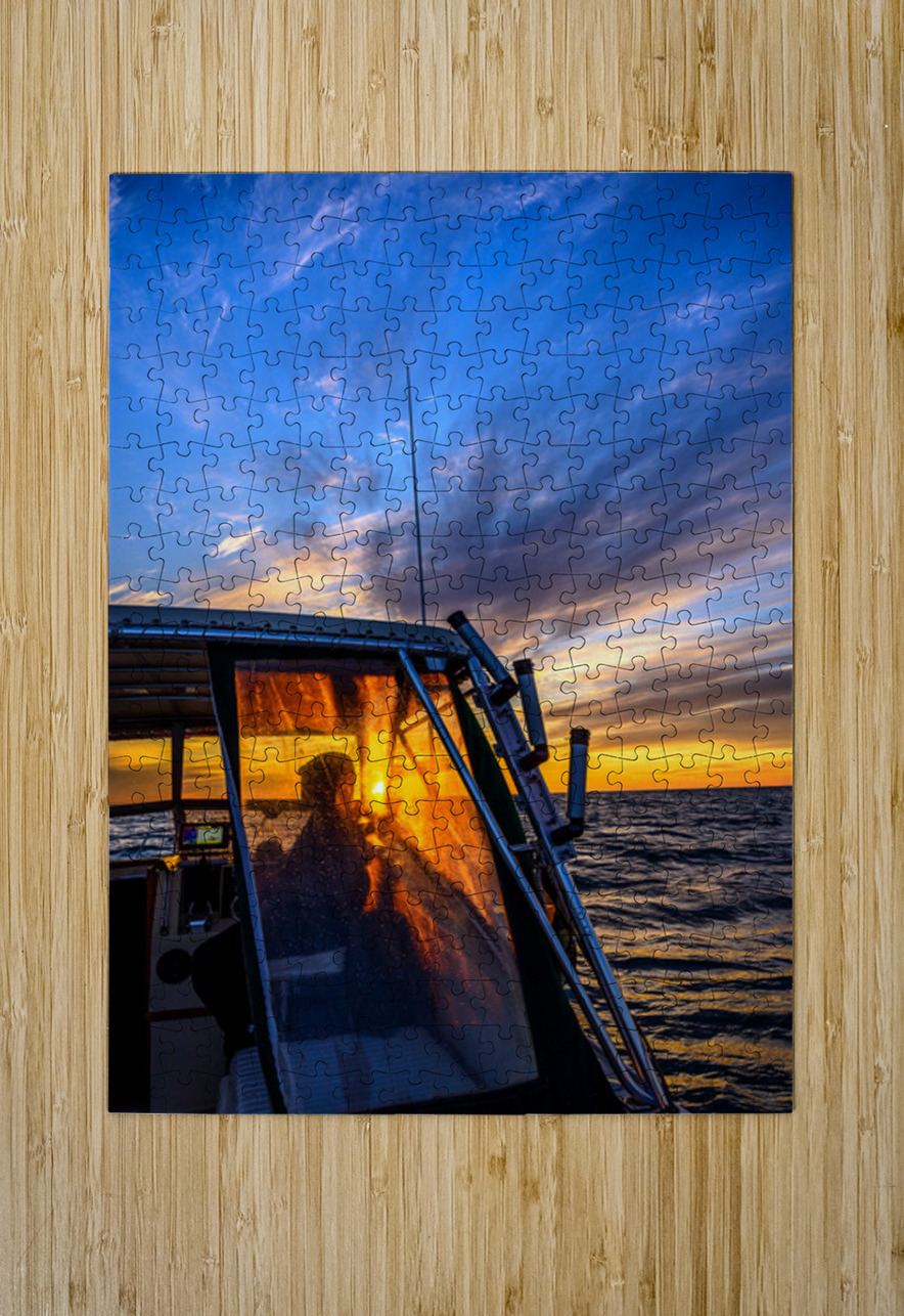 Golden Horizons: A Birthday Boat Ride with Wet Net Charters Dream World Images Puzzle printing