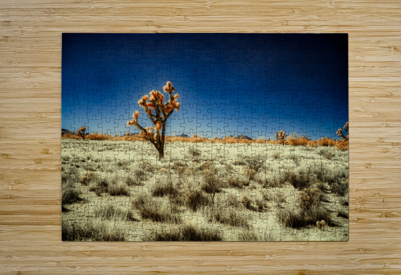 Lone Arboreal Ode in Desert Hues Dream World Images Puzzle printing