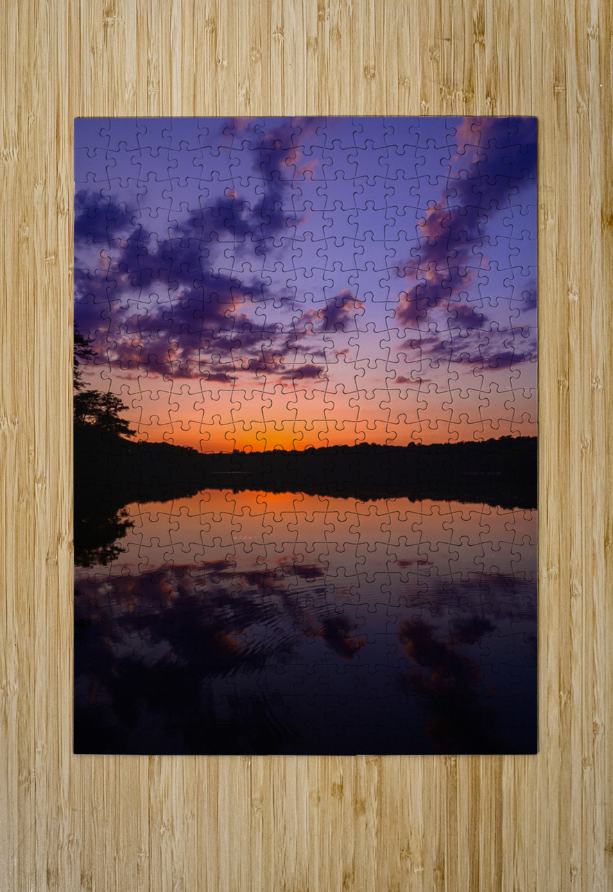 Enchanted Horizon: Capturing the Magic of Sunset at Killens Pond Dream World Images Puzzle printing