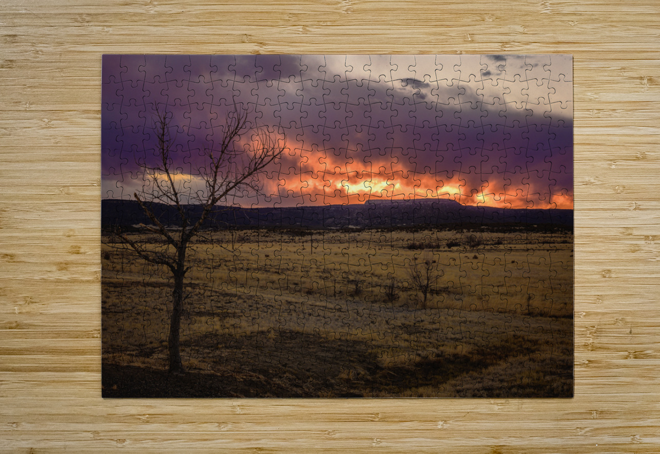 Heavens Blaze: Sunset Symphony in Cold Beer New Mexico Dream World Images Puzzle printing