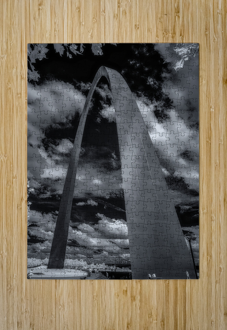 Skyward Monument in Monochrome Dream World Images Puzzle printing