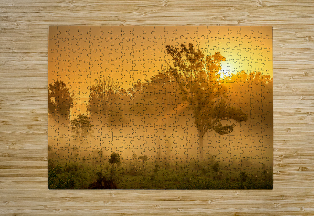 Misty Morning Glow: Dawn in Gettysburg Dream World Images Puzzle printing