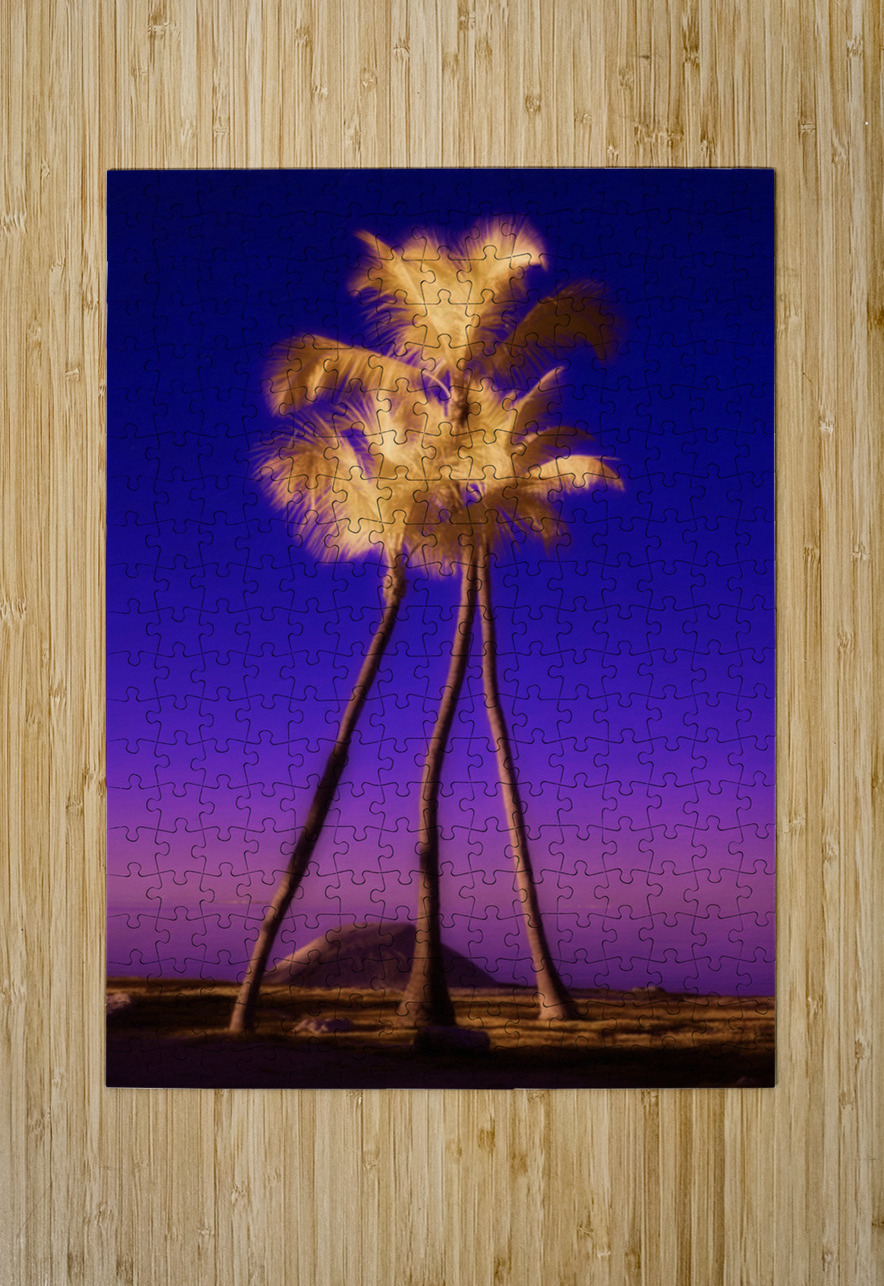Palms in Violet Silence Dream World Images Puzzle printing