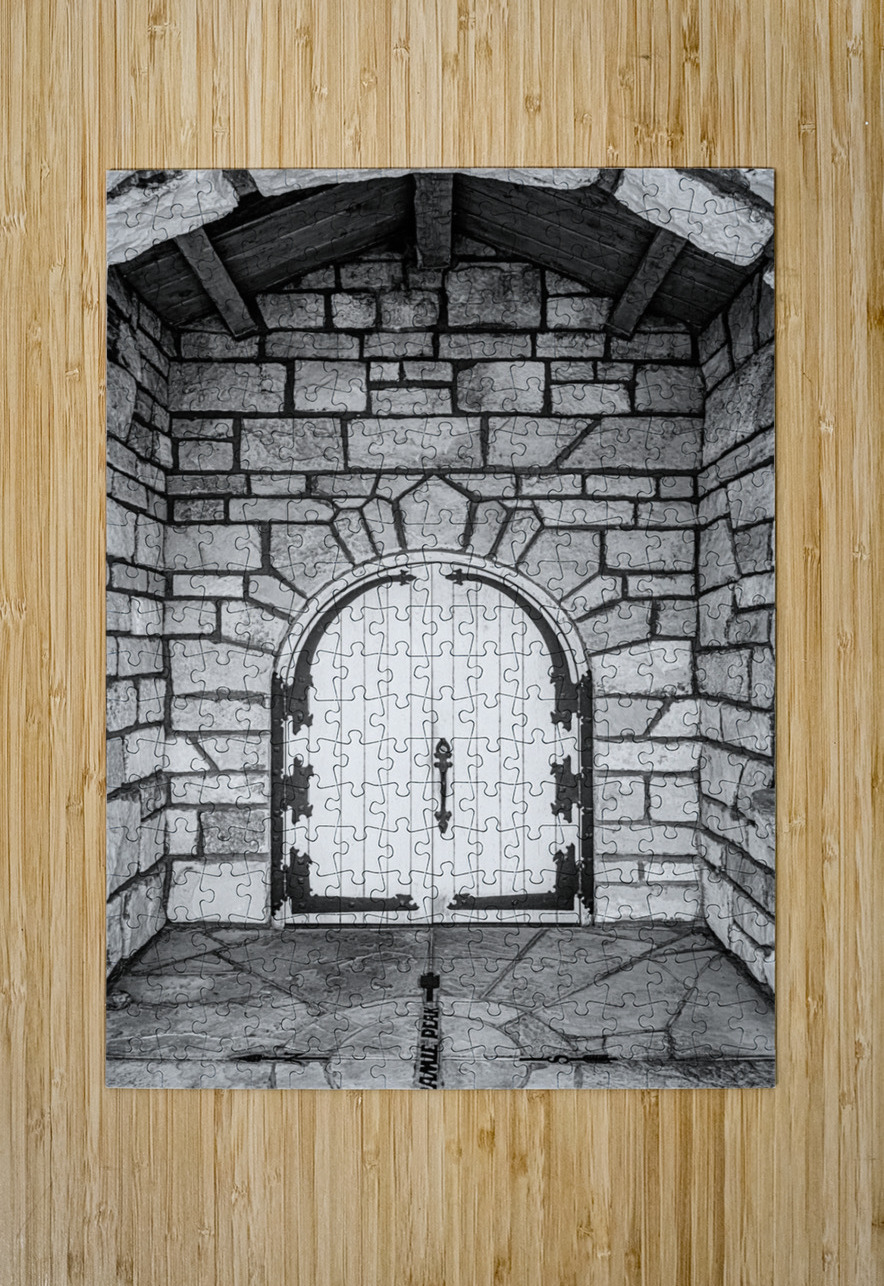 Whispers of Time: Capturing the Weathered Charm of a Wyoming Museum Door Dream World Images Puzzle printing