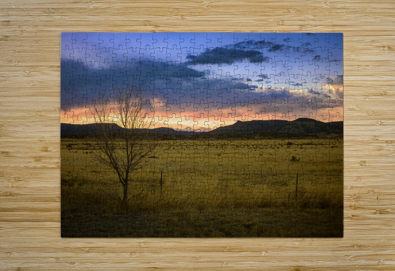 Prairie Radiance: Sunset Symphony near Cold Beer New Mexico Dream World Images Puzzle printing