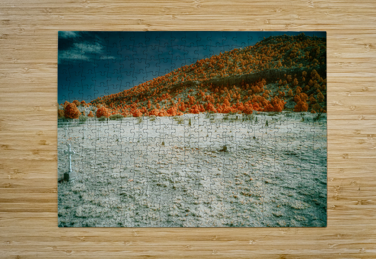 Gravestones Under a Fiery Canopy Dream World Images Puzzle printing