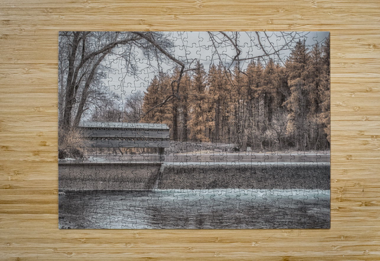 Ethereal Tranquility: Exploring Gettysburgs Bridge of Tranquility Dream World Images Puzzle printing