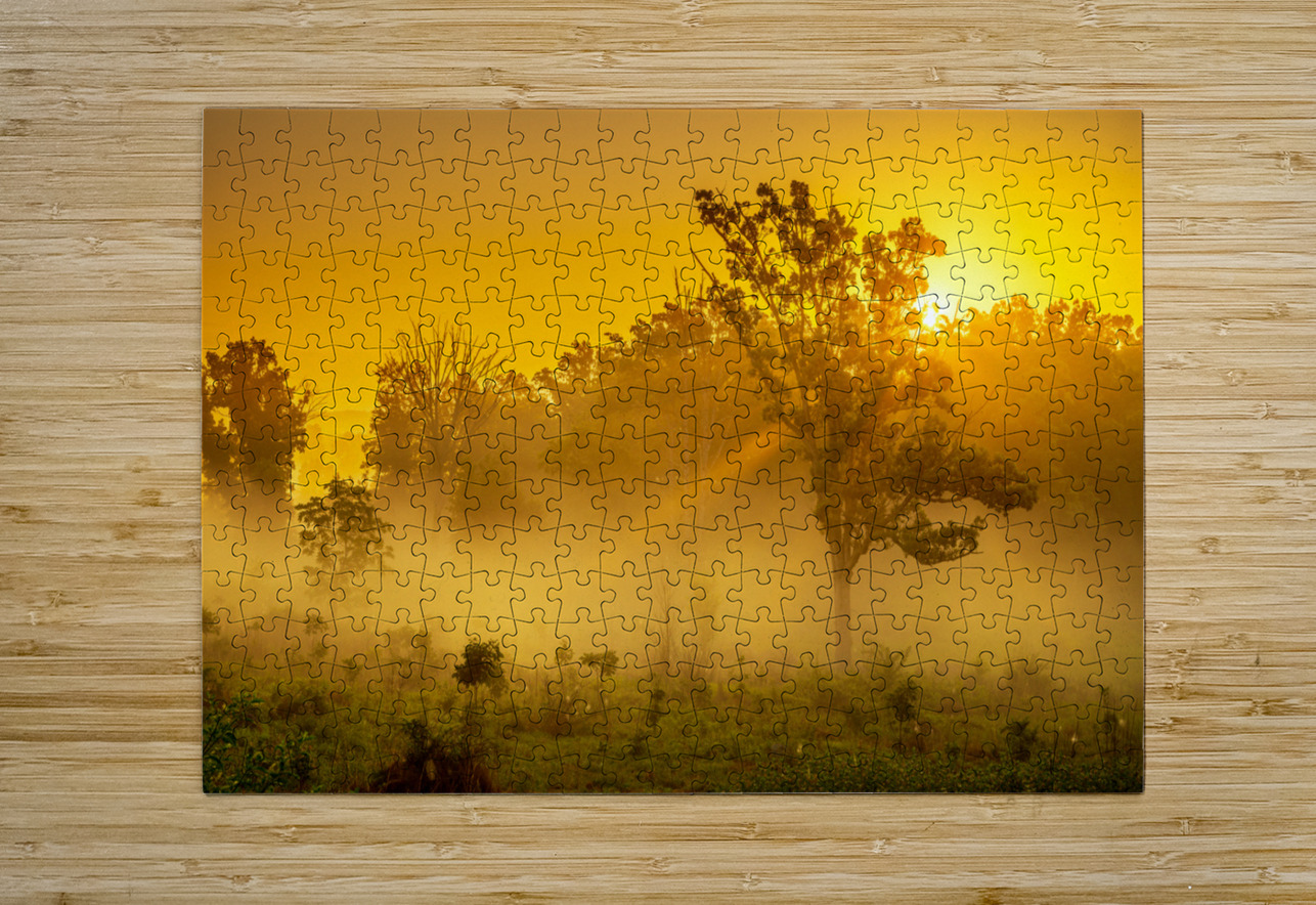 Misty Morning Glow: Dawn in Gettysburg Dream World Images Puzzle printing