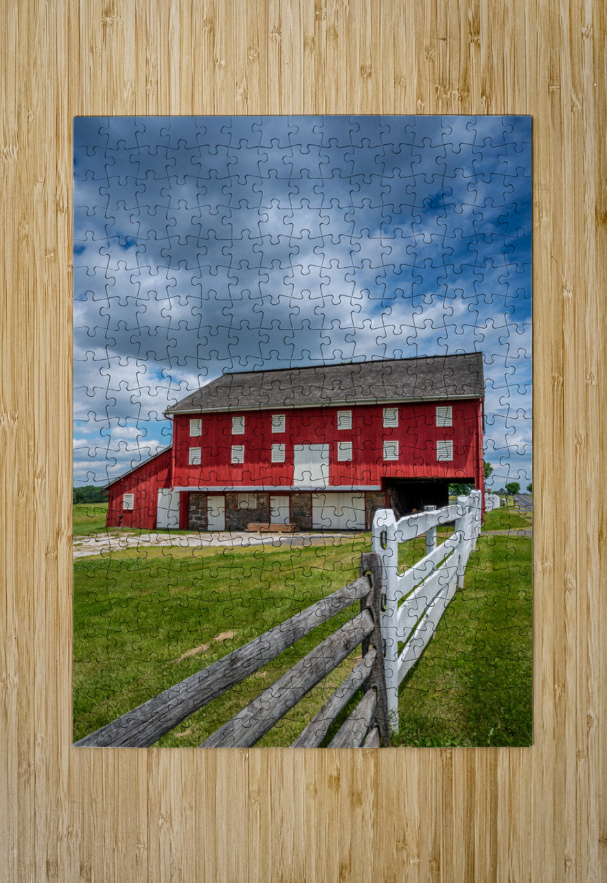 The Sherfy Barn: Rustic Red Retreat Dream World Images Puzzle printing