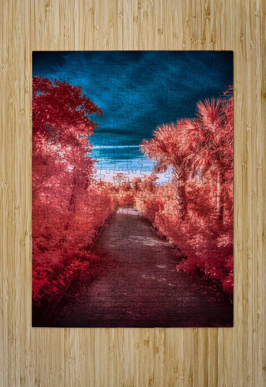 Infrared Stroll Through Tippiecanoes Pink Canopy Dream World Images Puzzle printing