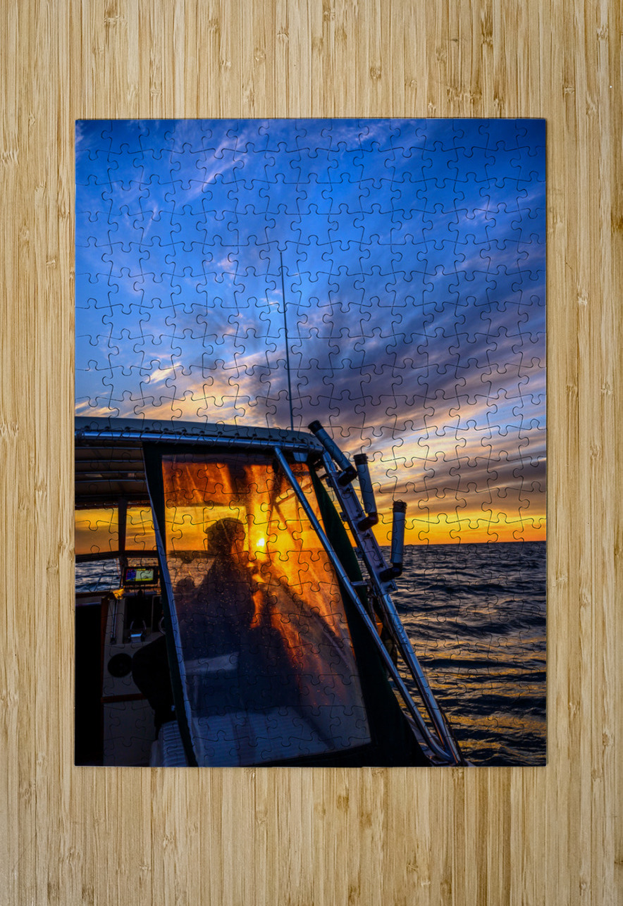 Golden Horizons: A Birthday Boat Ride with Wet Net Charters Dream World Images Puzzle printing
