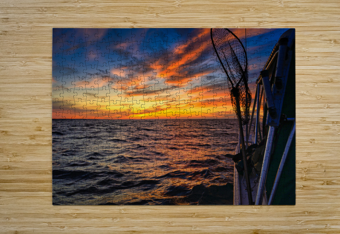 Sailing into Octobers Glow: A Maritime Adventure on the Waves Dream World Images Puzzle printing