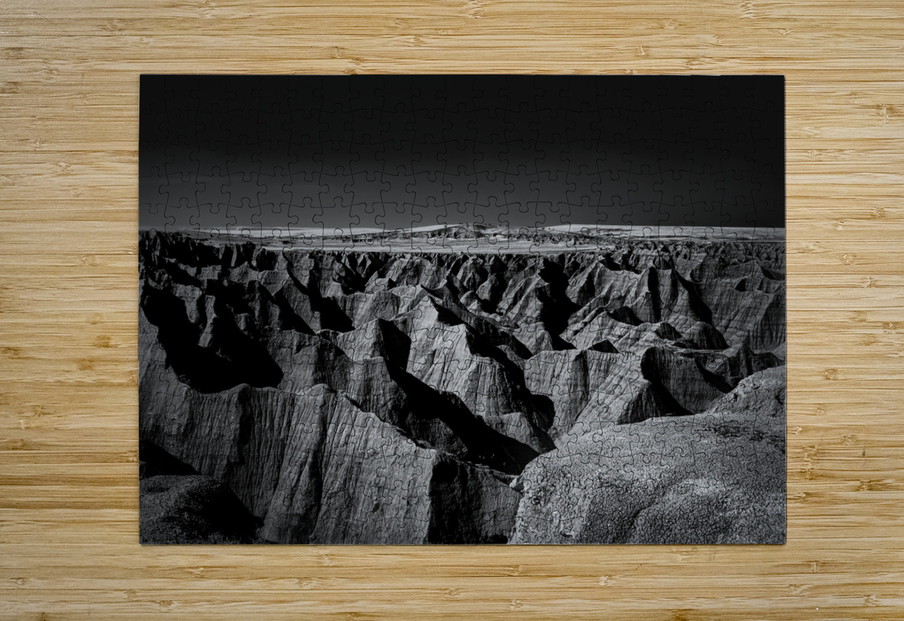 Shadows of the Earth:  A Badlands Vista Dream World Images Puzzle printing