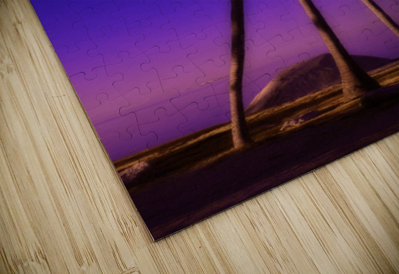 Palms in Violet Silence Dream World Images Puzzle