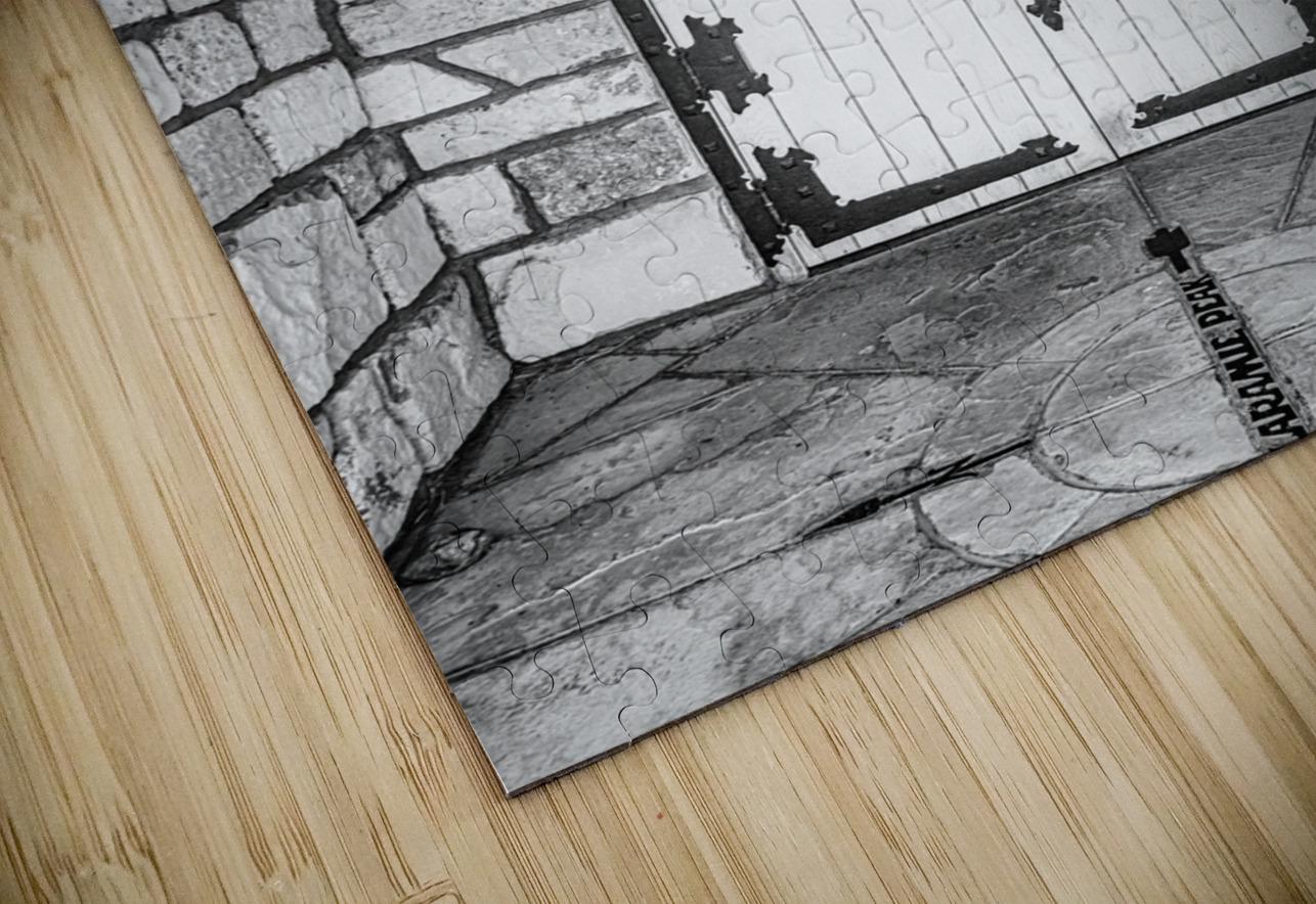 Whispers of Time: Capturing the Weathered Charm of a Wyoming Museum Door Dream World Images Puzzle