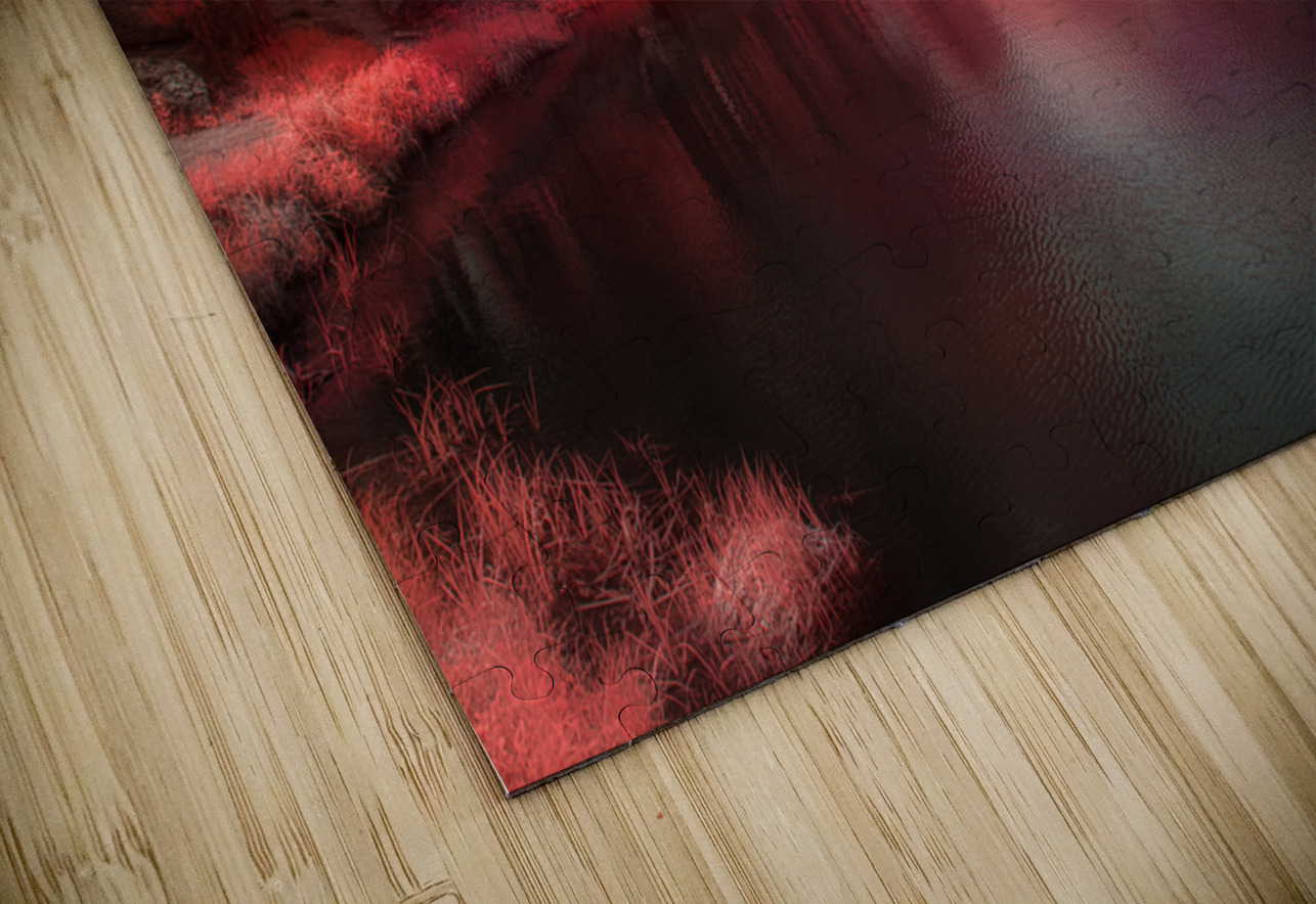 Radiant Tranquility: A Stroll Along Grace Coolidge Lakes Infrared Wonderland in South Dakota Dream World Images Puzzle