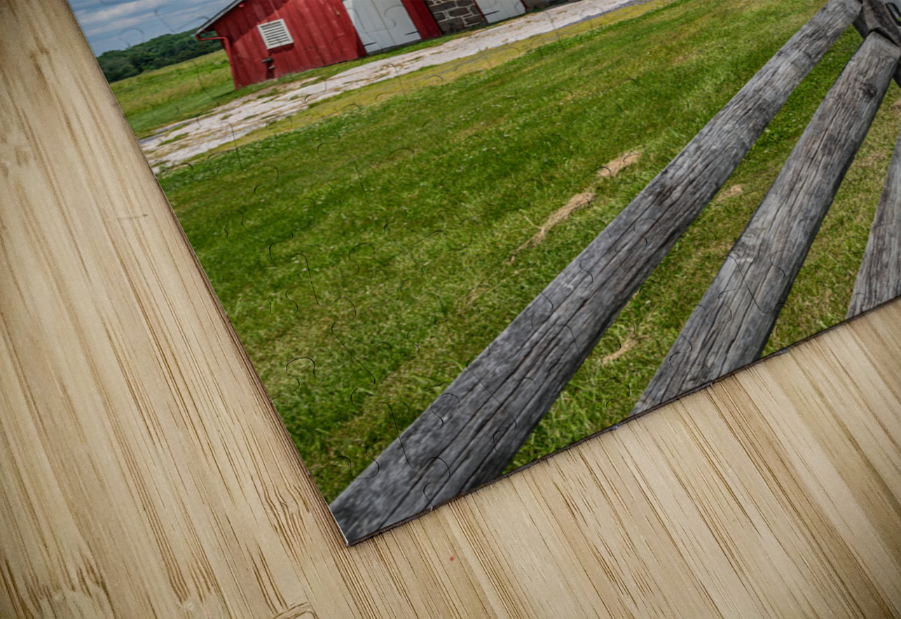 The Sherfy Barn: Rustic Red Retreat Dream World Images Puzzle