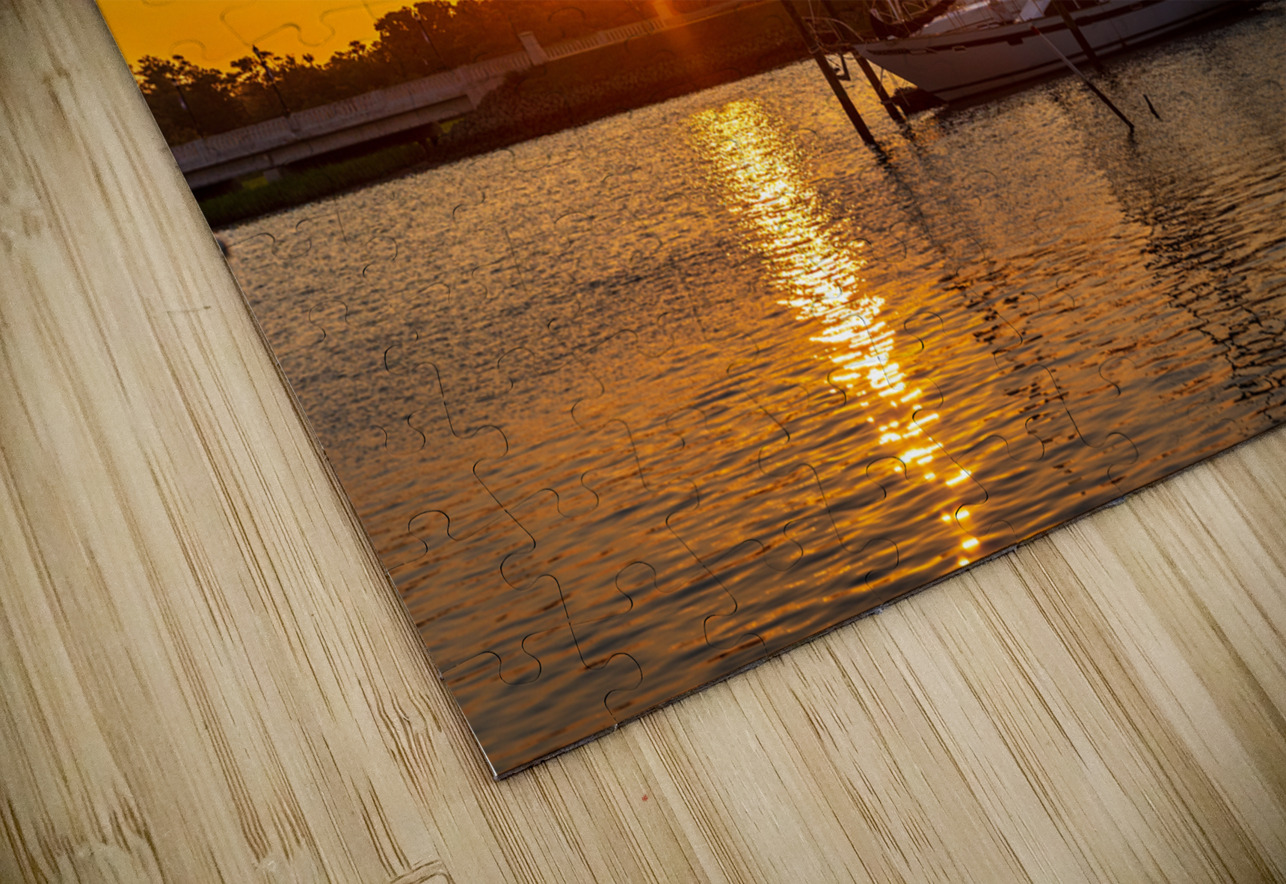 Sunrise Serenity: The Radiant Beauty of Beauforts Boats Dream World Images Puzzle