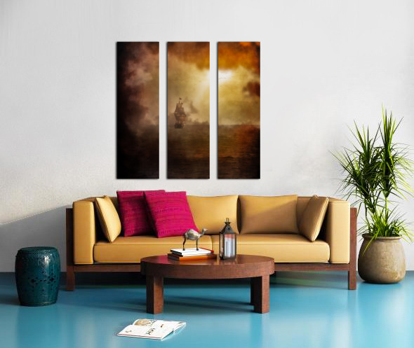 A Look Back in Time Split Canvas print