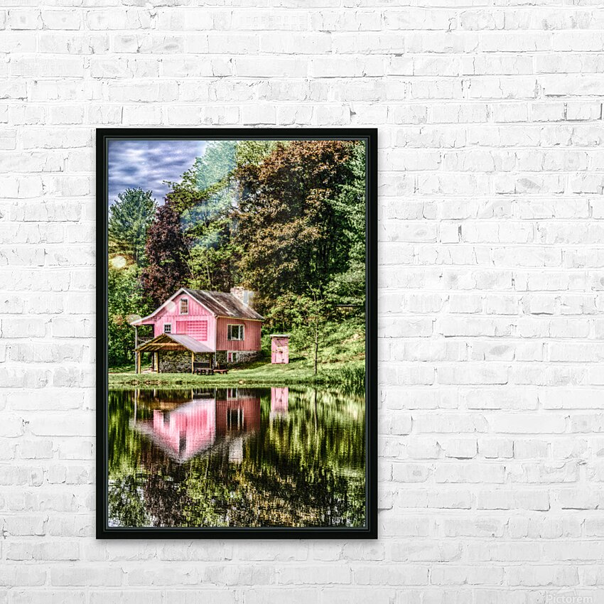 Pink Reflection HD Sublimation Metal print with Decorating Float Frame (BOX)