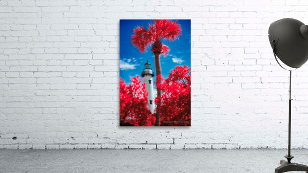 Whispers of Light: Crimson Lighthouse Wall Preview