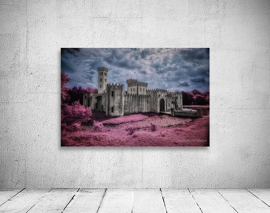 Ethereal Shadows: Newmans Castle in Purple Hues Wall Preview