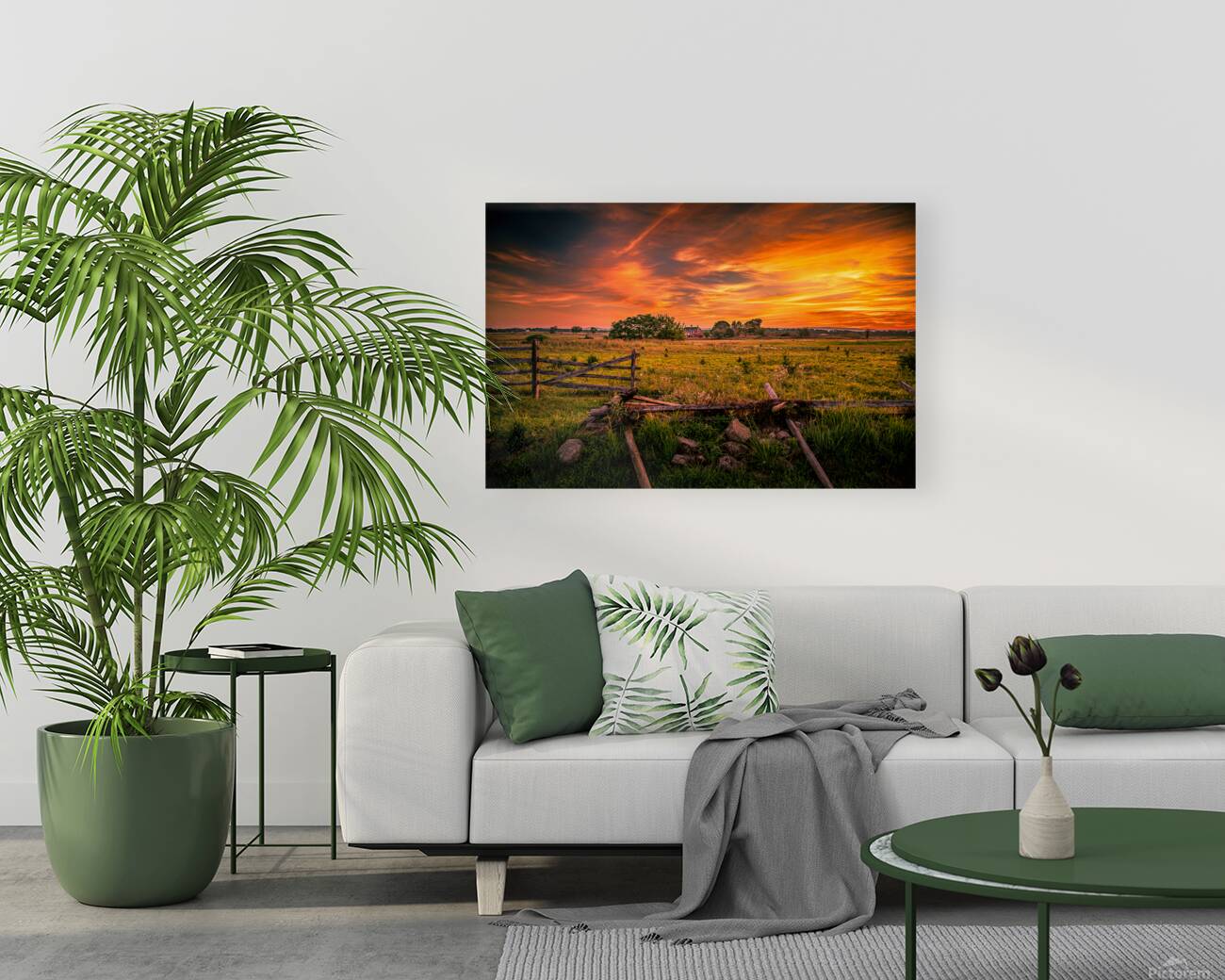 Fields of Fire: Sunset on the Codori Barn in Gettysburg Reproduction