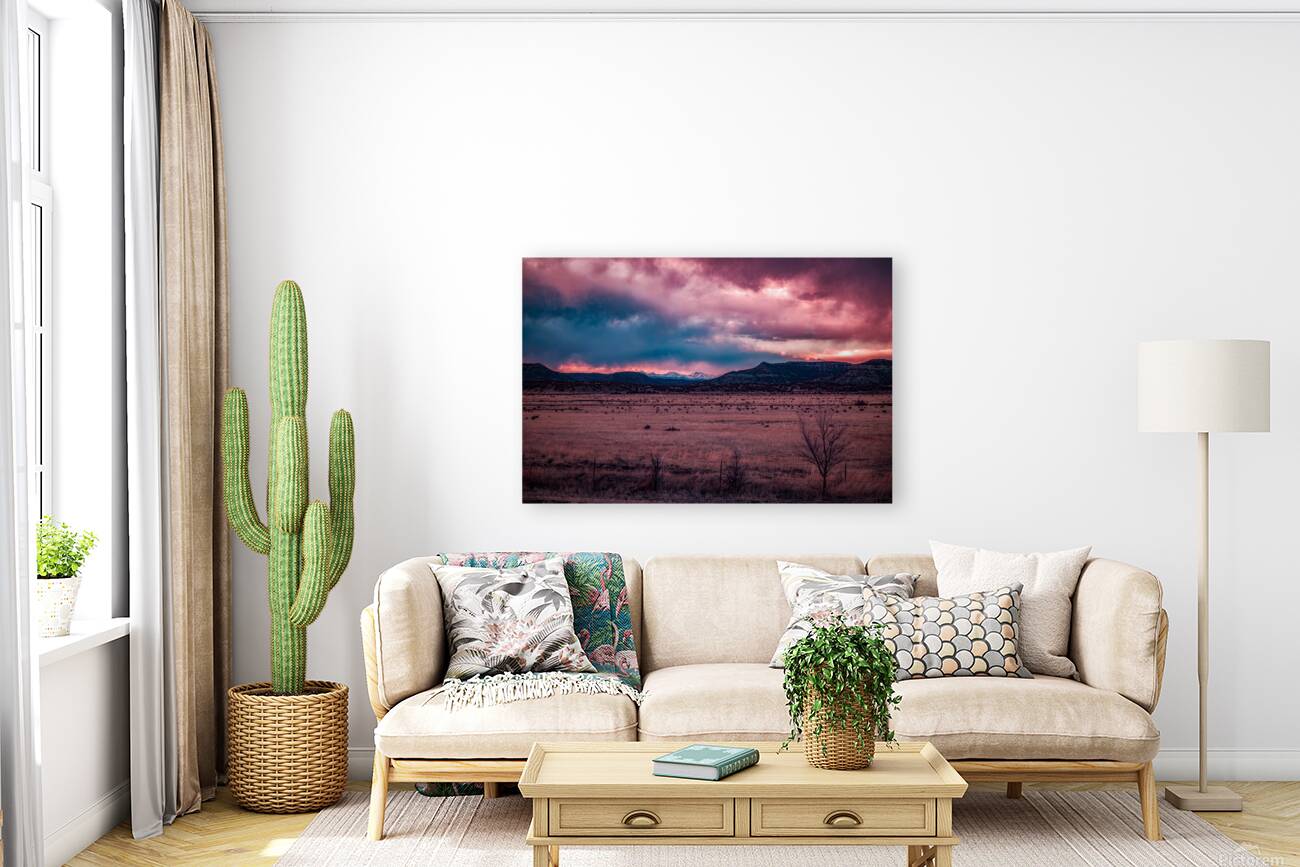 Solitary Harmony Under a Painted Sky Reproduction