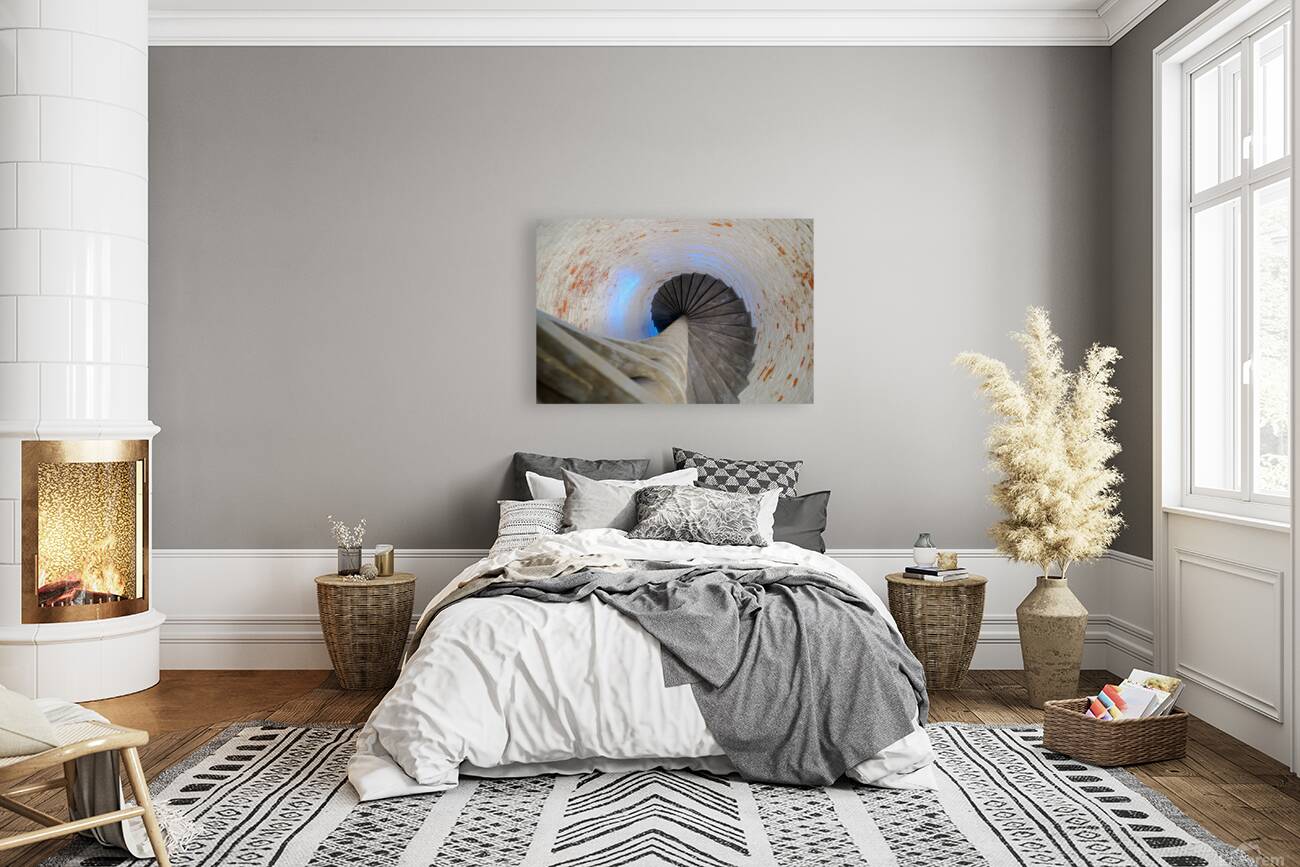 Echoes of Light in a Timeworn Spiral Reproduction