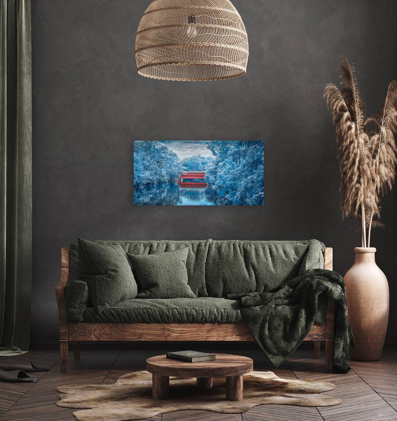 Sachs Bridge: Reflective Tranquility in Infrared Reproduction