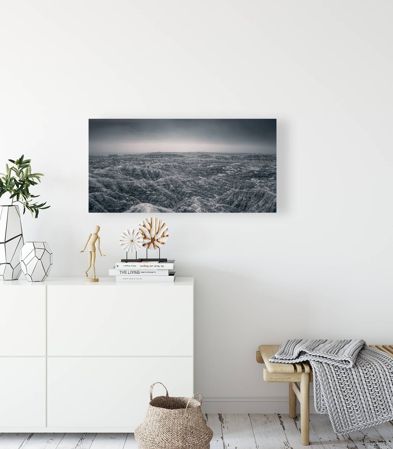 Shadows of the Earth: Ghostly Vista of the Badlands Reproduction