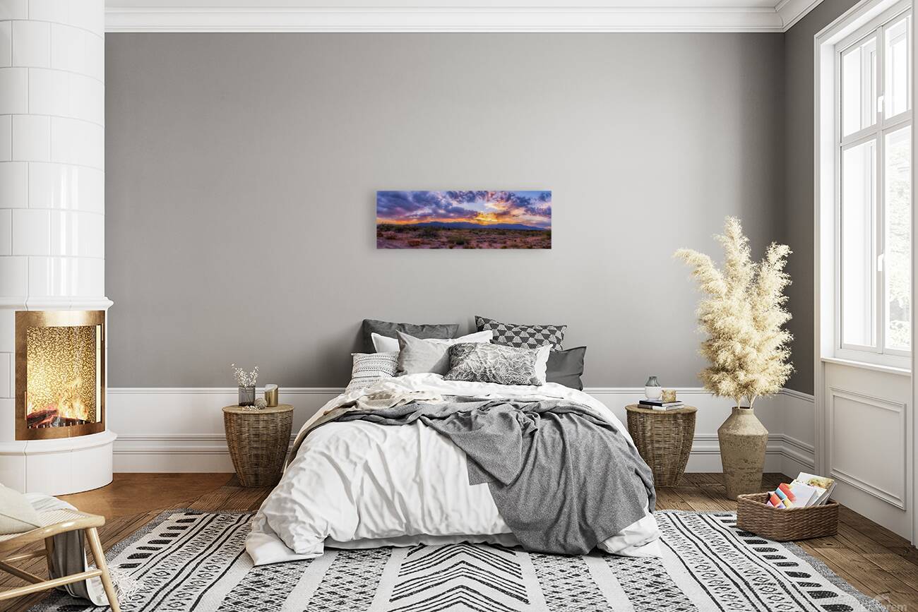 Sunset Tapestry Over Arid Plains Reproduction