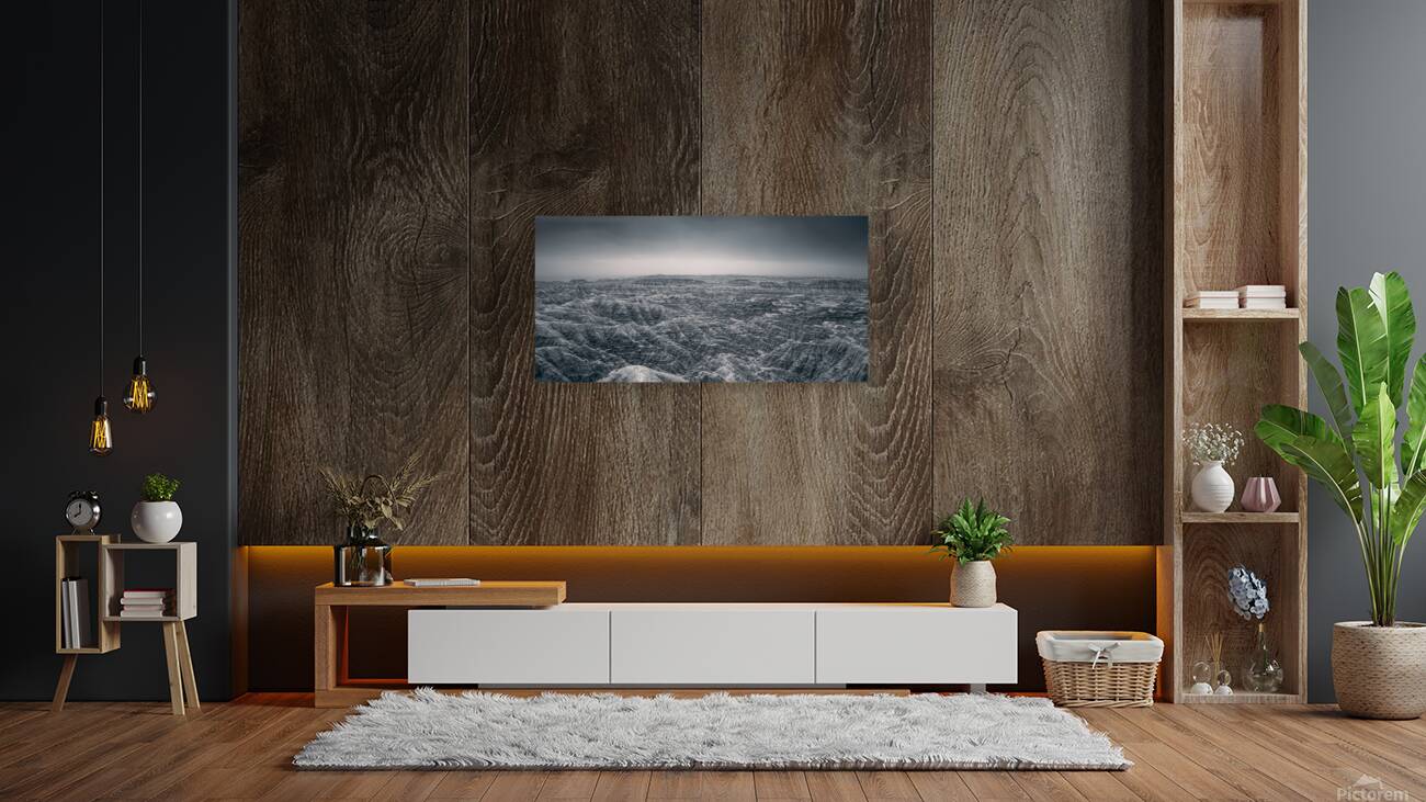 Shadows of the Earth: Ghostly Vista of the Badlands Reproduction