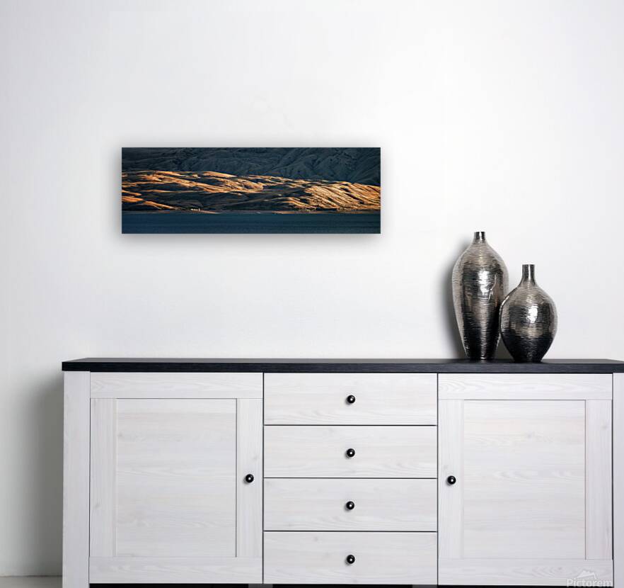 Sculpted by Light: Buffalo Bill Reservoir Hills   Cody Wyoming T Reproduction