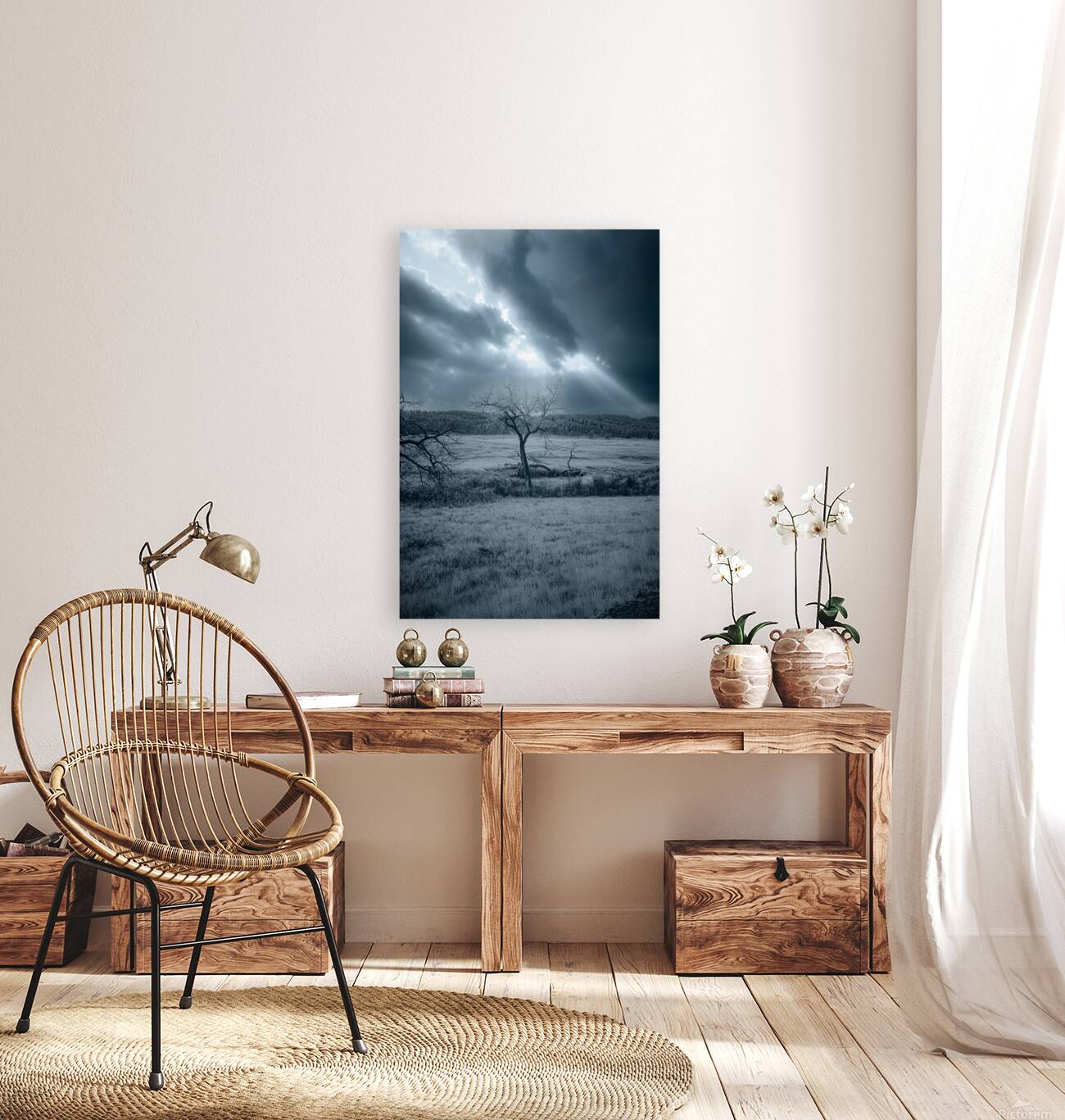 Solace in Solitude: A Blue Lighted Tree in Infrared Reproduction