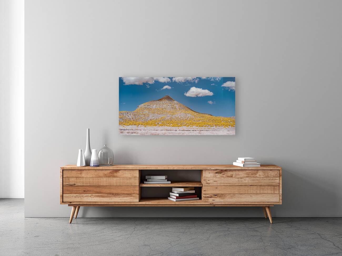 Golden Peak Under Azure Dreams Reproduction